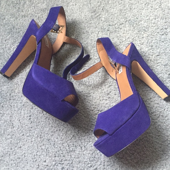 Bright Blue platform sandals - Picture 2 of 4