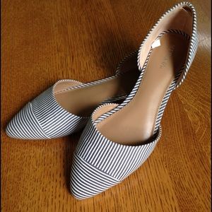 Merona pinstripe pointy toe flats