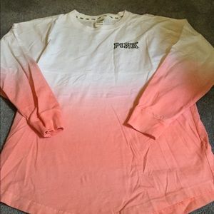 VS PINK Pink ombré crew
