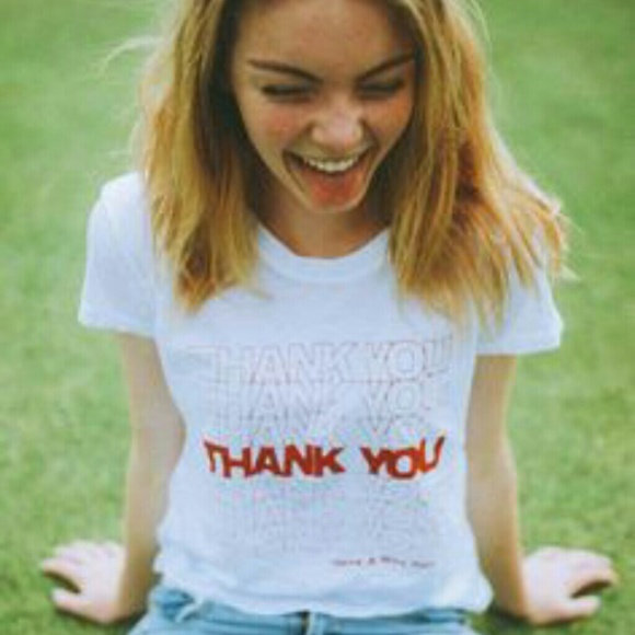 Brandy Melville nwot thank you graphic tee