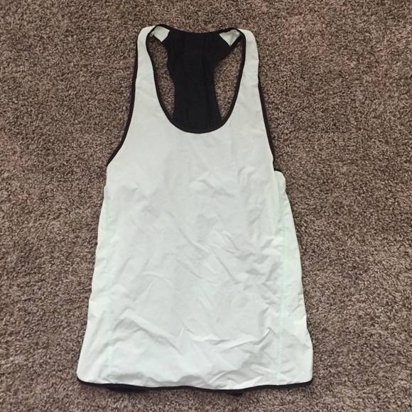 Lululemon mint and black tank!
