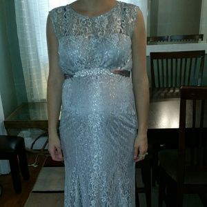 Betsy and Adams metallic gown