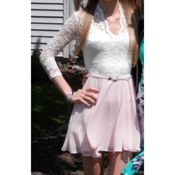 Pink and Lace Feminine Dress