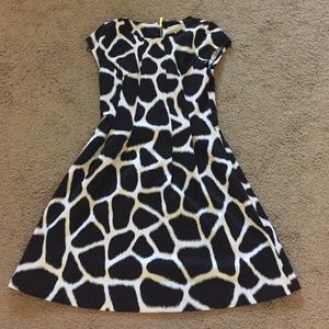 Michael Kors giraffe print fit & flare dress