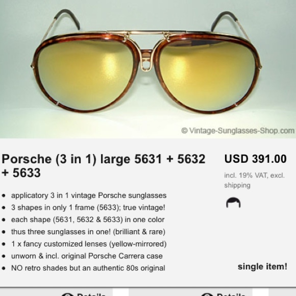 Porsche 1983 vintage sunglasses!