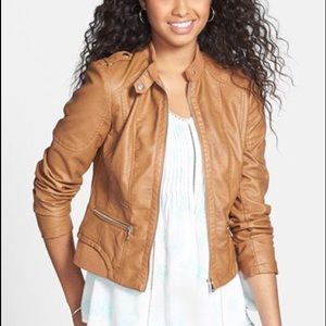 Faux Leather Moto Jacket