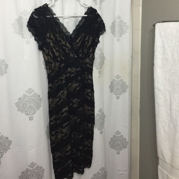 Marina lace cap sleeve dress