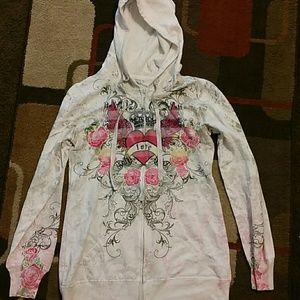 Street Flower zip-up hoodie