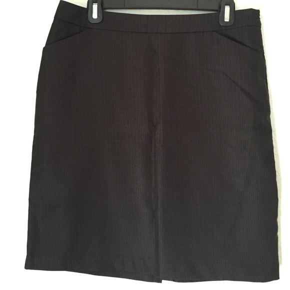 Black pinstriped skirt