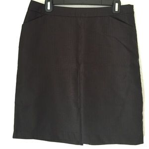 Black pinstriped skirt