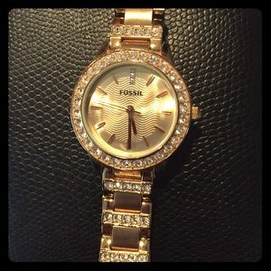 Fossil gold watch