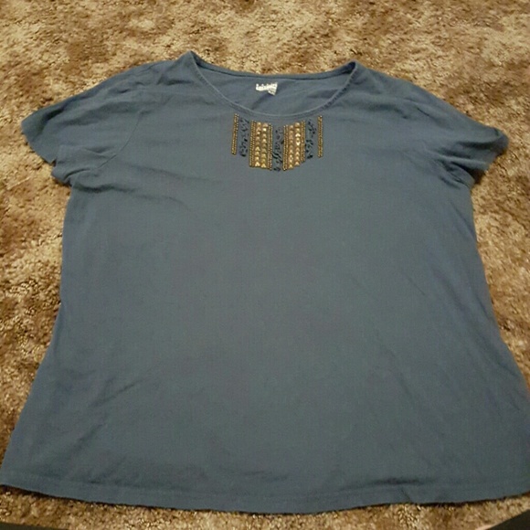 Sz xl jeweled short sleeve