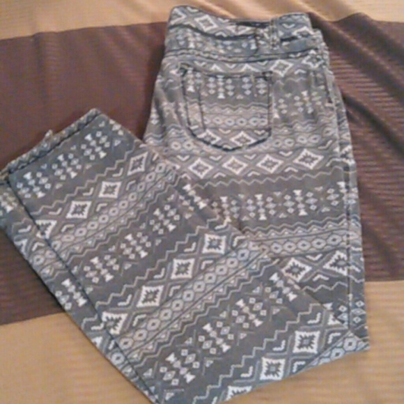 Grey white and black skinny jeans