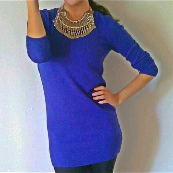 SOLD. Forever 21 Royal Blue Sweater Dress