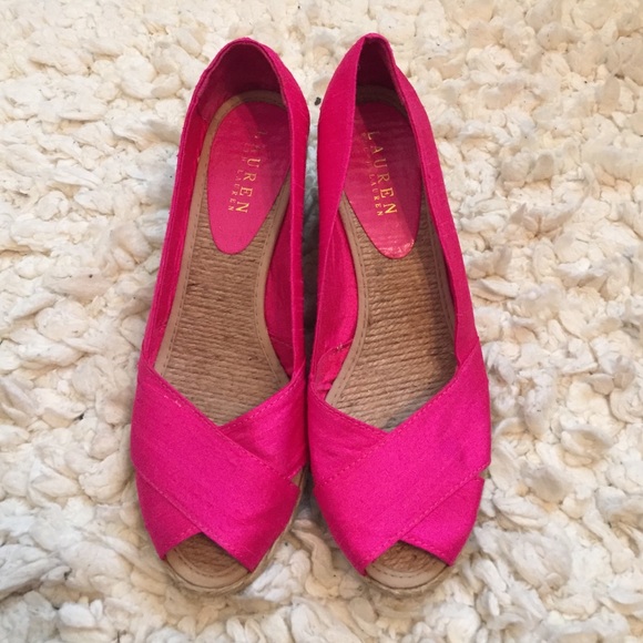RALPH LAUREN ESPADRILLE WEDGES