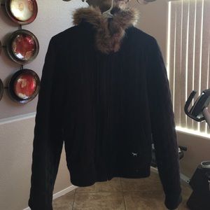 VS faux fur hoodie.