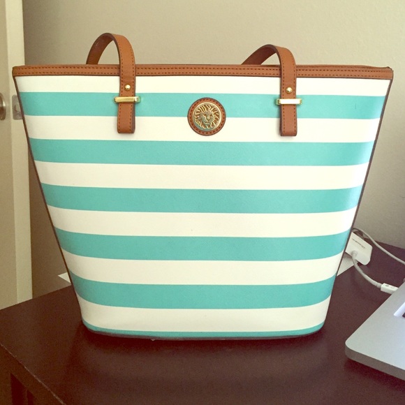 Anne Klein Stripe It Up Tote - Blue Multi