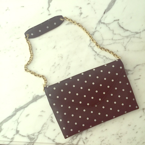 J.Crew Invitation Clutch in Dot Black
