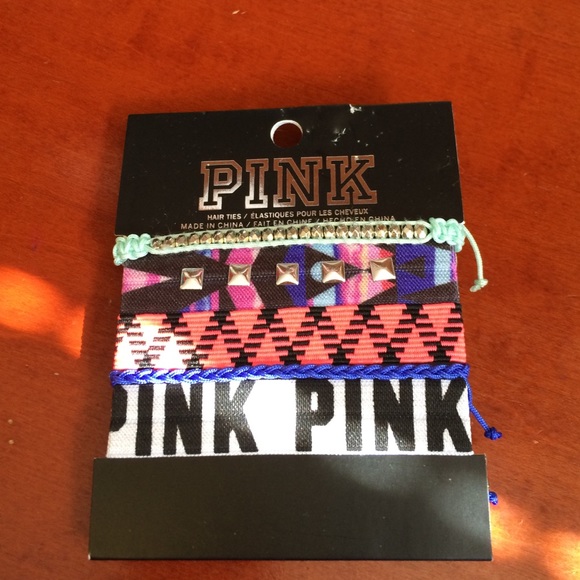 Pink hair ties