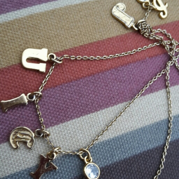 JUICY COUTURE CHARM LETTER NECKLACE