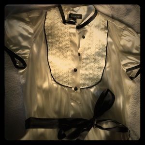 Satin Bebe blouse size small