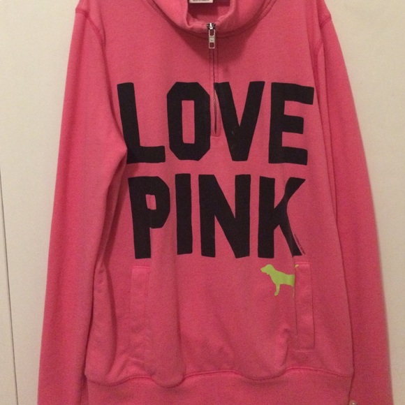 PINK half zip hoodie