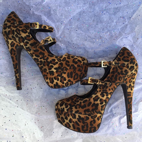 Cheetah Mary Jane Platform Heels