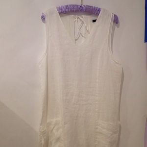 White Linen Dress