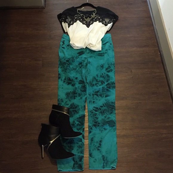 Rock & Republic Pants - Rocker✨ Teal Tie Dye Jeans