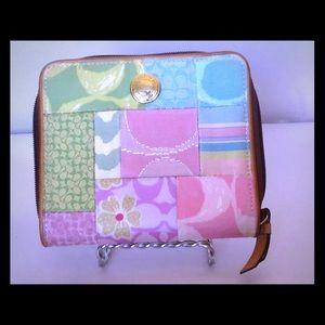 Coach Hamptons PATCHWORK WALLET PASTEL Colors