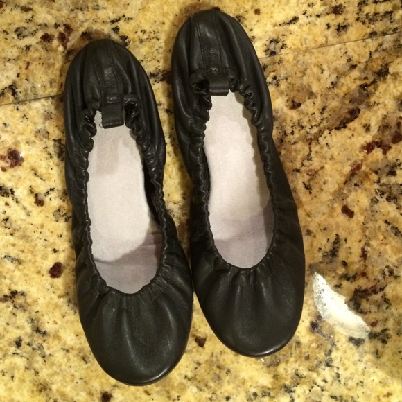 Black Leather flats
