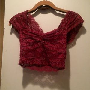 Red crop top