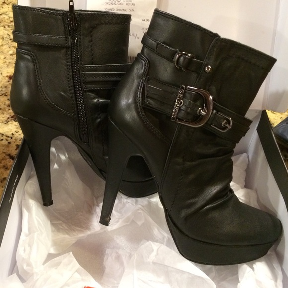 Black platform boots