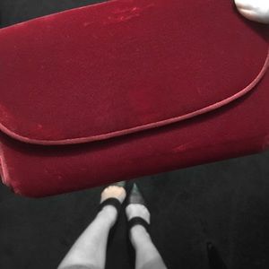 Velvet red clutch ~~❤️