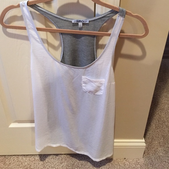 White/gray tank top