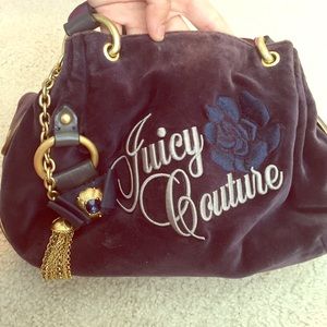 Juicy Couture navy velvet bag