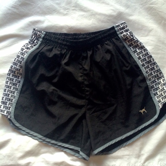 VS Pink black running shorts