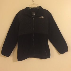 Black fleece north face jacket