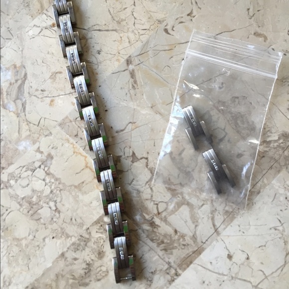 Men's Titanium Diamond Link Bracelet 3/4 ct. t.w. - Picture 4 of 4