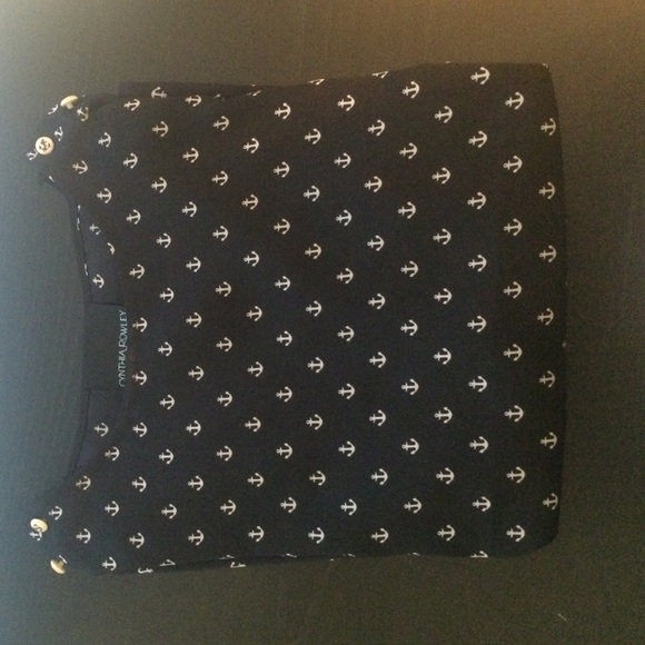 Navy Blue anchor top!