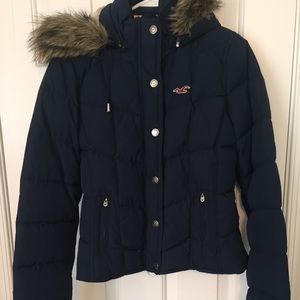 Hollister navy winter jacket