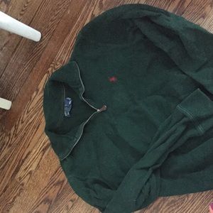 Green polo pullover jacket