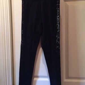 Leggings with sequined sides