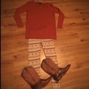 Fall Sweater and Leggings. Foxes Burnt Orange 🍂