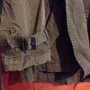 Olive green draped jacket