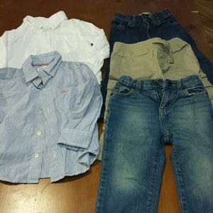 Boy's 2T Bundle of 2 Shirts and 3 Pants