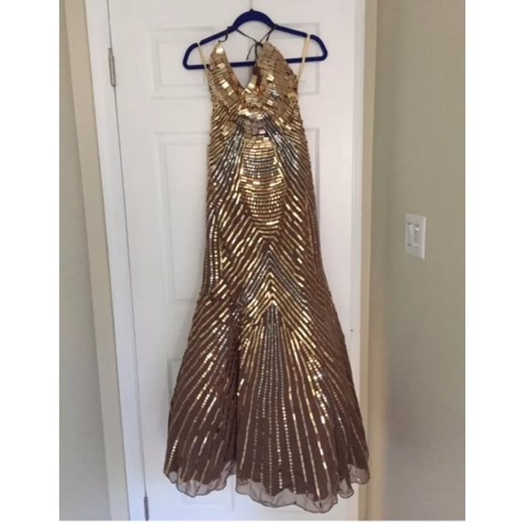 Joli Prom gold mermaid gown