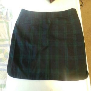 Green flannel skirt