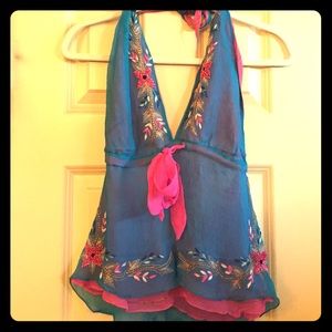 Beautiful embroidered Lotta Stensson halter top
