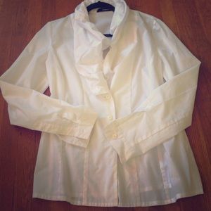 Givenchy white shirt with puffed collar, size 44